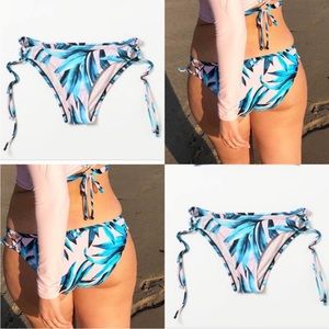 NEW without tags Joy Lab Palm Print Scoop Bikini Bottom Size L